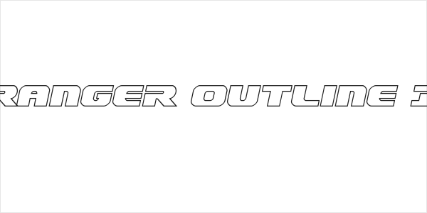 Dekaranger Outline Italic Logo