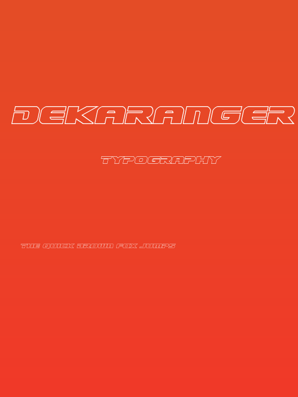 Dekaranger Outline Italic Poster