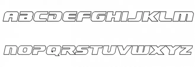 Dekaranger Outline Italic फ़ॉन्ट लोअरकेस