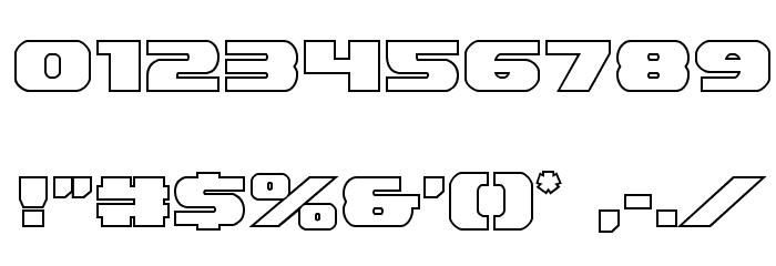 Dekaranger Outline Font OTHER CHARS