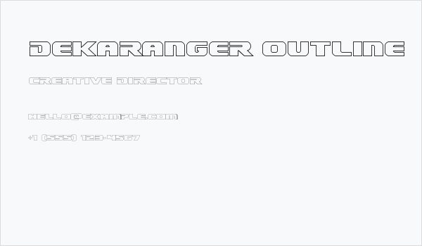 Dekaranger Outline Business Card