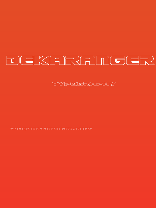 Dekaranger Outline Poster