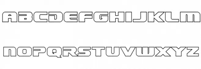 Dekaranger Outline Fuentes MINÚSCULAS