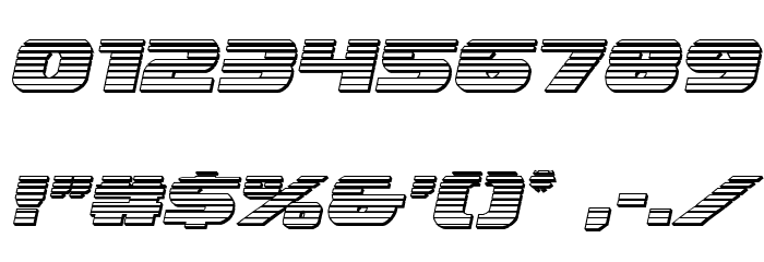 Dekaranger Platinum Italic Font OTHER CHARS