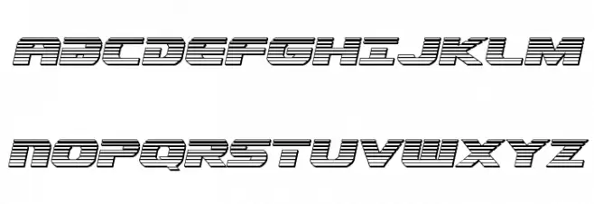 Dekaranger Platinum Italic Schriftart Groß