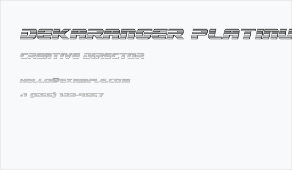 Dekaranger Platinum Italic Business Card