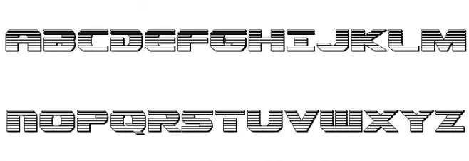 Dekaranger Platinum Polices MAJUSCULES