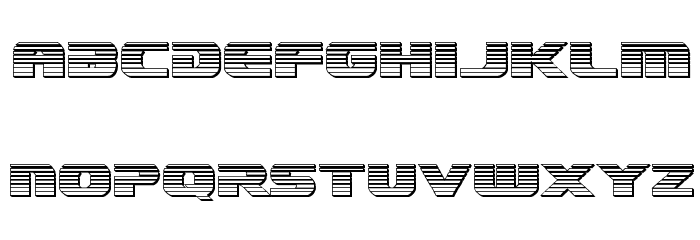 Dekaranger Platinum Font LOWERCASE