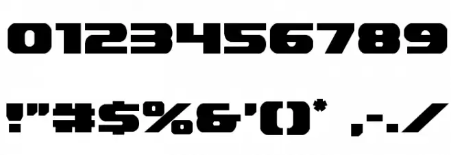 Dekaranger Regular Font OTHER CHARS