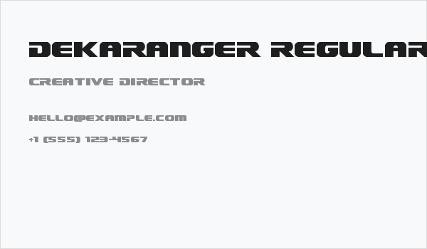 Dekaranger Regular Business Card