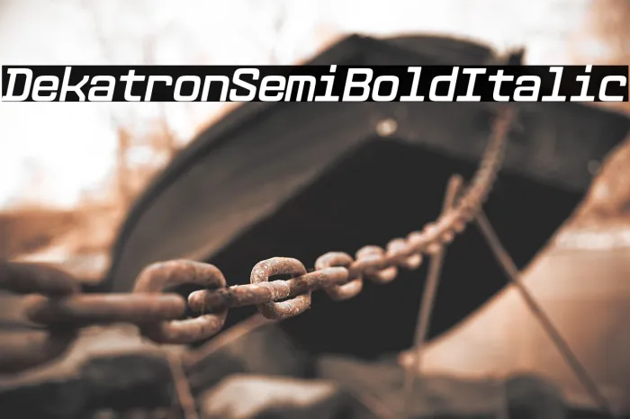 Dekatron SemiBold Italic Example 1