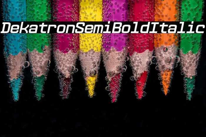 Dekatron SemiBold Italic Example 2