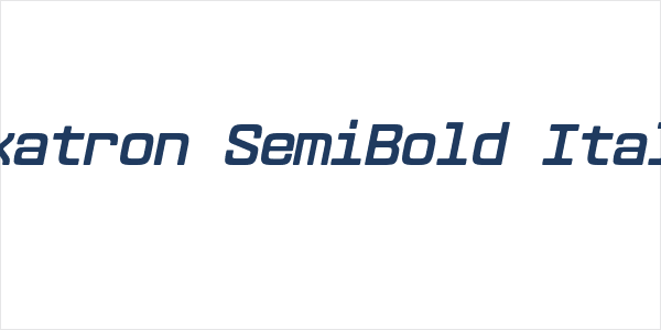 Dekatron SemiBold Italic Logo