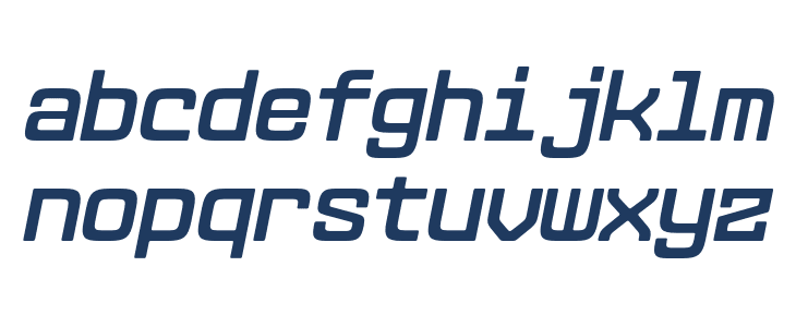 Dekatron SemiBold Italic Lowercase