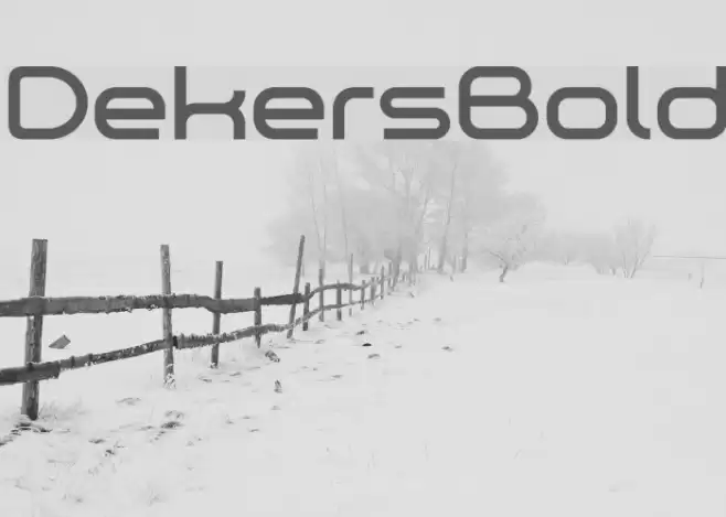 Dekers_Bold Font examples