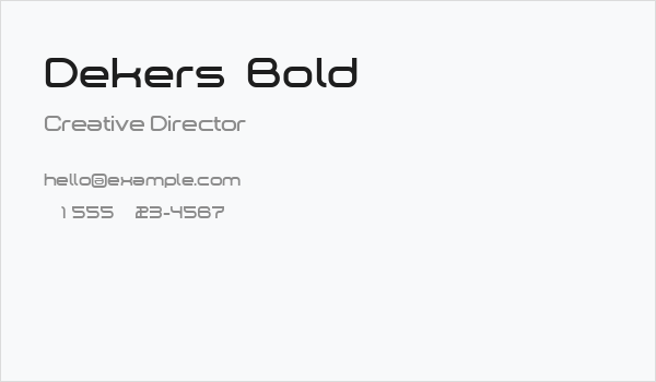 Dekers_Bold Business Card