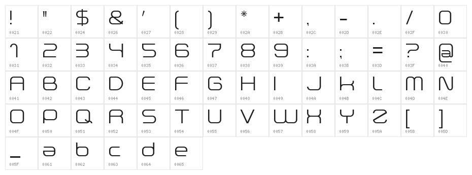 Dekers_light Character Map