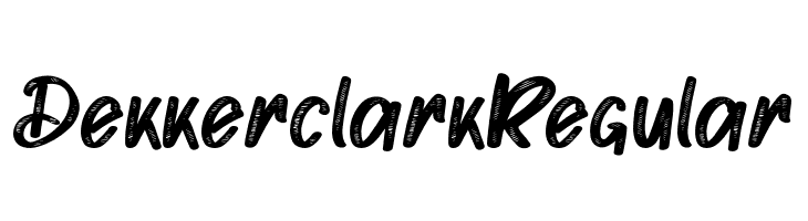 Dekker clark Regular  Скачать бесплатные шрифты