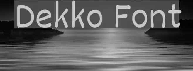 Dekko Font examples