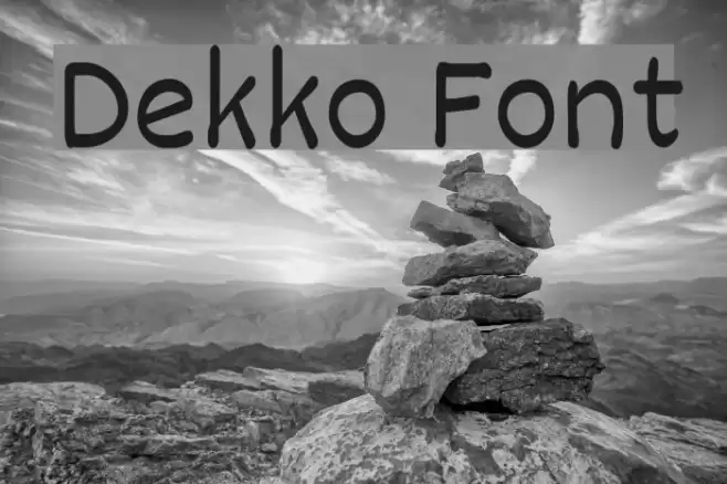 Dekko Font examples
