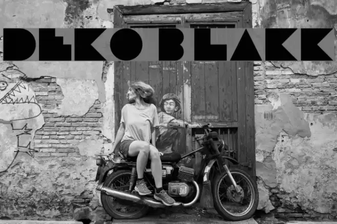 Deko Blakk Font examples