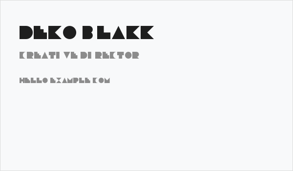 Deko Blakk Business Card
