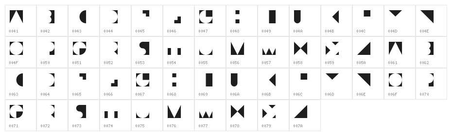 Deko Yello Character Map