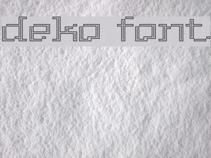 Deko Font examples