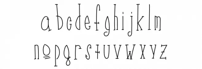 Del Poha Schriftart Kleinbuchstaben