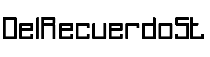 Del Recuerdo St  Frei Schriftart Herunterladen