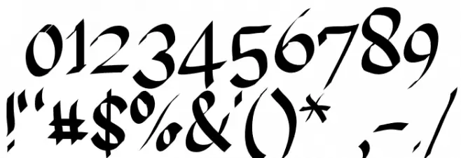 DelaGarza Font OTHER CHARS