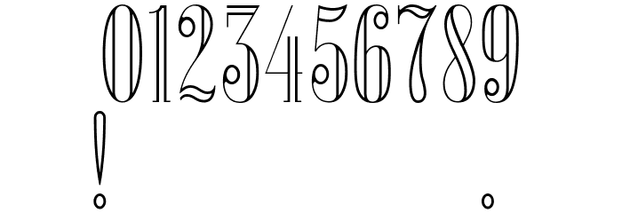 Delacorso Outlines Font OTHER CHARS