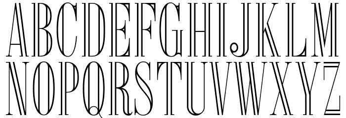 Delacorso Outlines Font LOWERCASE
