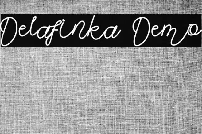 Delafinka Demo Font examples