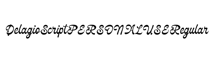 Delagio Script PERSONAL USE Regular  baixar fontes gratis