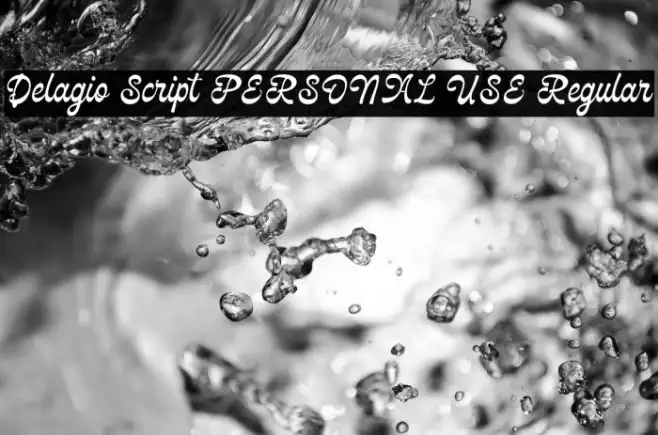 Delagio Script PERSONAL USE Regular Example 2