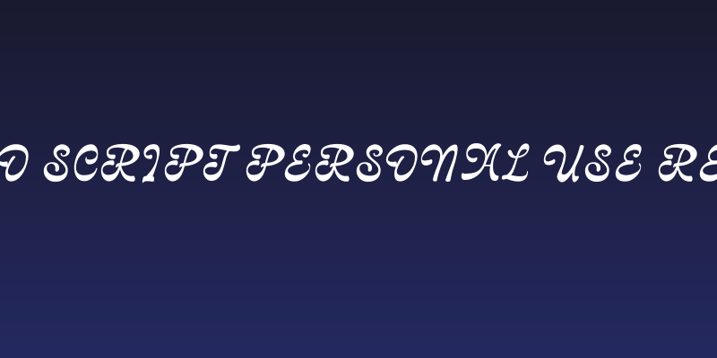 Delagio Script PERSONAL USE Regular Social Header