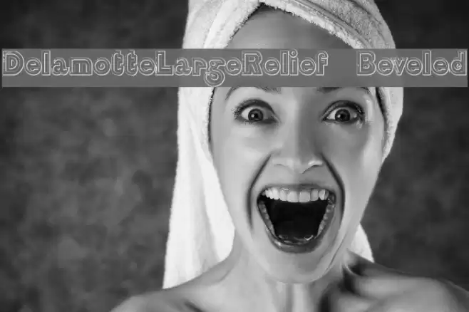 DelamotteLargeRelief Beveled Font examples