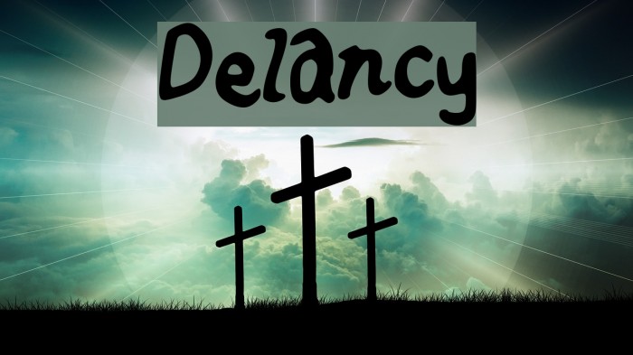 Delancy Font examples