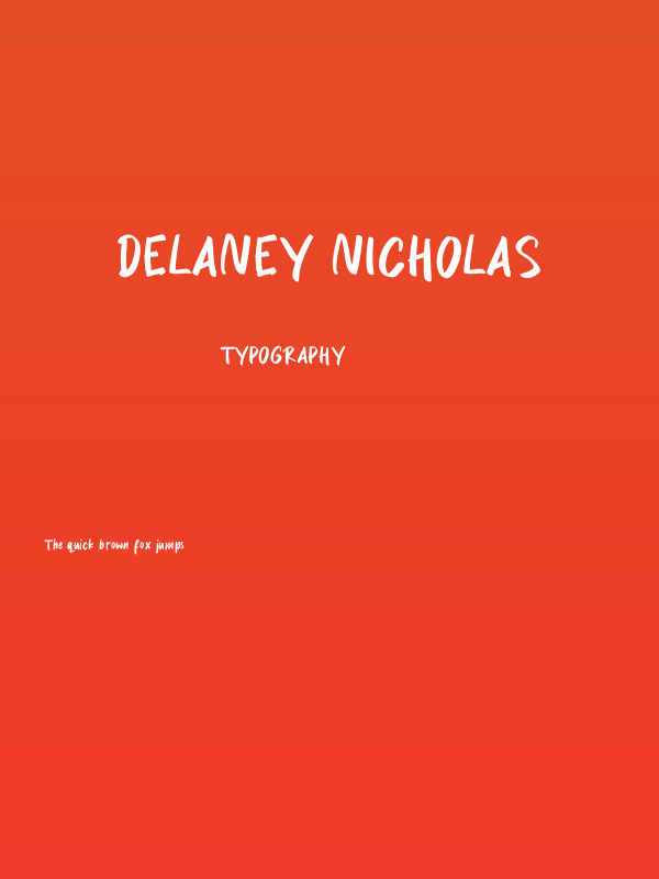 Delaney Nicholas Poster