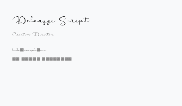 Delanggi Script Business Card