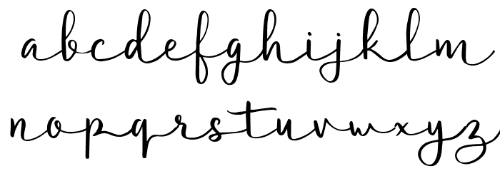 Delanggi Script Font LOWERCASE