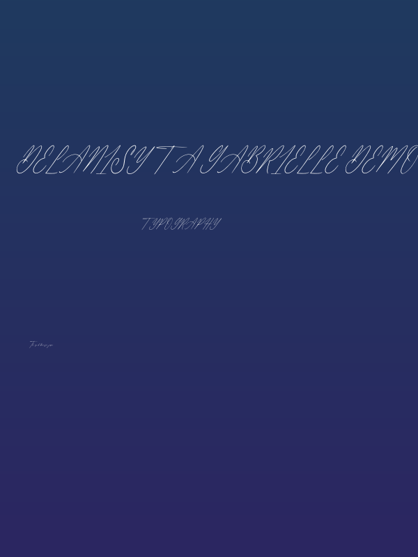 Delanisyta Gabrielle DEMO VERSI Italic Poster