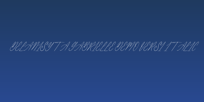 Delanisyta Gabrielle DEMO VERSI Italic Social Header