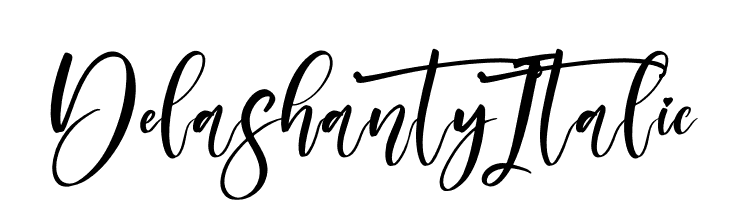 Delashanty Italic  フリーフォントのダウンロード