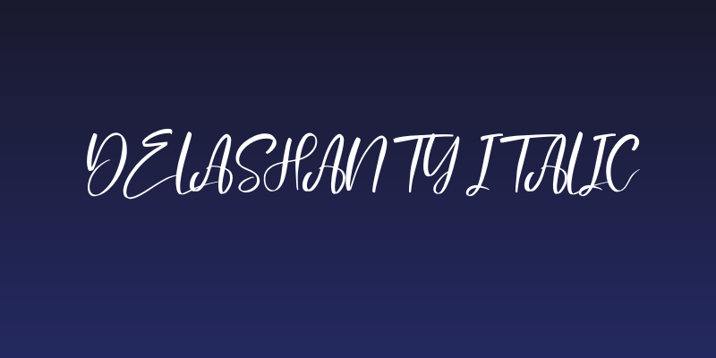 Delashanty Italic Social Header