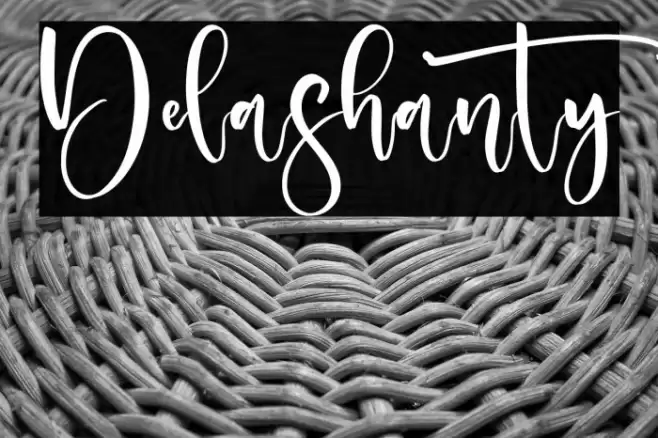 Delashanty Font examples