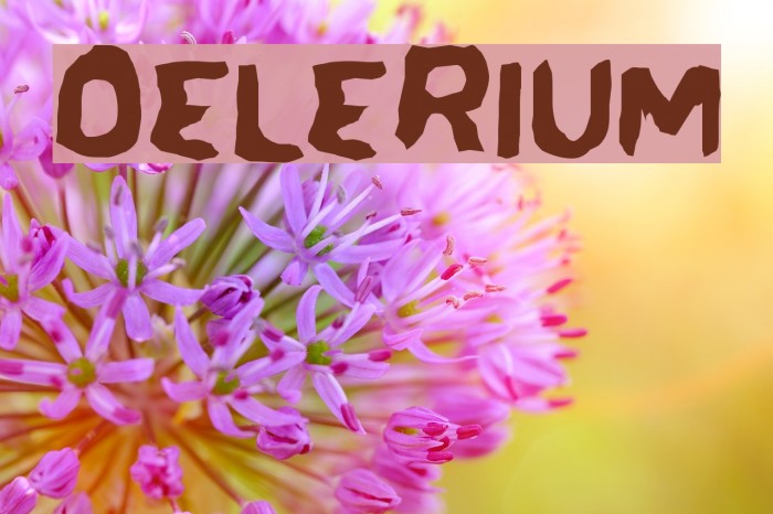 Delerium Font examples