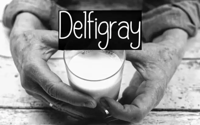 Delfigray Font examples