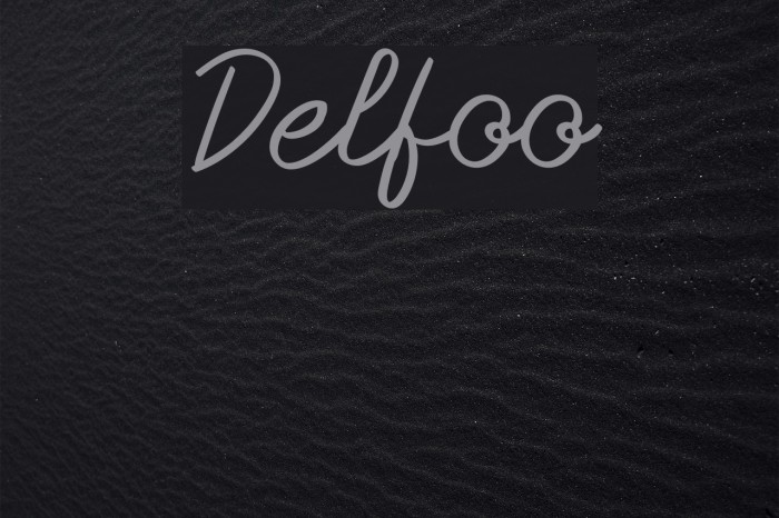 Delfoo Font examples